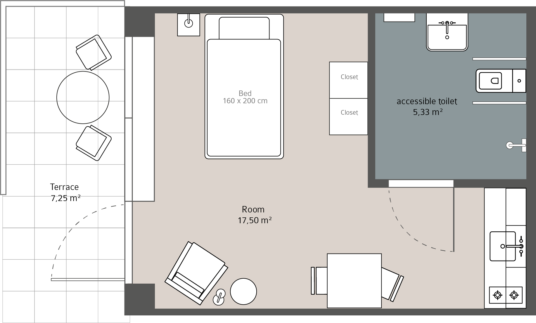 This apartment is wheelchair accessible